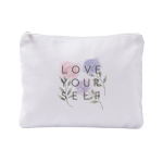 Kulturtasche aus Polyester mit samtartigem Finish, 280 g/m² farbe weiß sechste Ansicht