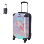 Trolley mit Kunststofffrontschutz zum Einlegen von Designs