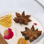 Duftkerze aus Pflanzenwachs mit Zimt- und Zitrusduft dritte Ansicht