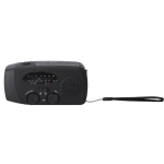 Tragbares Solarradio mit Taschenlampe und Notfall-Powerbank farbe schwarz erste Ansicht