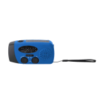 Tragbares Solarradio mit Taschenlampe und Notfall-Powerbank farbe blau erste Ansicht