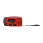 Tragbares Solarradio mit Taschenlampe und Notfall-Powerbank farbe rot erste Ansicht