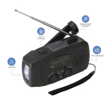 Tragbares Solarradio mit Taschenlampe und Notfall-Powerbank
