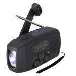 Tragbares Solarradio mit Taschenlampe und Notfall-Powerbank zweite Ansicht