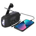 Tragbares Solarradio mit Taschenlampe und Notfall-Powerbank dritte Ansicht