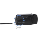 Tragbares Solarradio mit Taschenlampe und Notfall-Powerbank vierte Ansicht