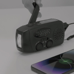 Tragbares Solarradio mit Taschenlampe und Notfall-Powerbank