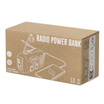 Tragbares Solarradio mit Taschenlampe und Notfall-Powerbank Ansicht mit Schachtel