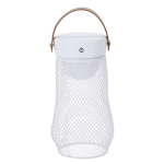 Lampe mit Metalldesign und PU-Griff an der Oberseite farbe weiß erste Ansicht