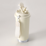 Take-away-Becher aus recyceltem Edelstahl mit Tragegurt 500 ml