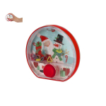 Wasserset mit Weihnachtsdesign und rotem Knopf in der Mitte