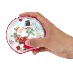 Wasserset mit Weihnachtsdesign und rotem Knopf in der Mitte zweite Ansicht