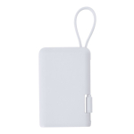 Kompakte weiße Powerbank, 2.000 mAh farbe weiß erste Ansicht