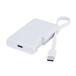 Kompakte weiße Powerbank, 2.000 mAh dritte Ansicht