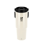 Flasche aus recyceltem Edelstahl mit passendem Tragegriff, 900 ml Ansicht mit Druckbereich