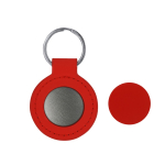 Metallischer Schlüsselanhänger mit PU-Beschichtung und Metallplakette dritte Ansicht