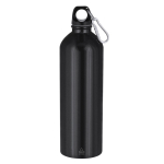 Große Aluminiumflasche mit Karabiner am Verschluss, 800 ml farbe schwarz erste Ansicht