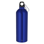 Große Aluminiumflasche mit Karabiner am Verschluss, 800 ml farbe blau erste Ansicht