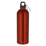 Große Aluminiumflasche mit Karabiner am Verschluss, 800 ml farbe rot erste Ansicht