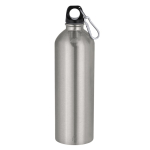 Große Aluminiumflasche mit Karabiner am Verschluss, 800 ml farbe silber erste Ansicht