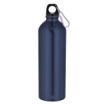 Große Aluminiumflasche mit Karabiner am Verschluss, 800 ml farbe marineblau erste Ansicht