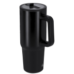 Edelstahl-Thermosflasche mit Tragegriff, 870 ml farbe schwarz erste Ansicht