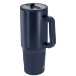 Edelstahl-Thermosflasche mit Tragegriff, 870 ml farbe marineblau erste Ansicht