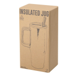 Edelstahl-Thermosflasche mit Tragegriff, 870 ml Ansicht mit Schachtel