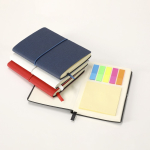 Notizbuch aus Kunstleder mit internem Notizblock, linierte Blätter, A6 Ansicht in Umgebung