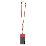 Lanyard mit RPET-Handyhalterung und Bambusdetail dritte Ansicht