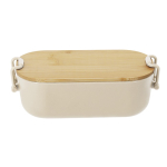 Brotdose mit Bambusdeckel, seitlichen Verschlüssen, 850 ml farbe natürliche farbe erste Ansicht