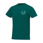 Herren-T-Shirt aus Baumwolle 160 g/m² Elevate Life farbe olivgrün Ansicht mit Siebdruck