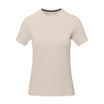 Damen-T-Shirt aus Baumwolle 160 g/m² Elevate Life farbe sandbraun zweite Vorderansicht