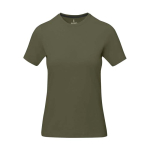 Damen-T-Shirt aus Baumwolle 160 g/m² Elevate Life farbe olivgrün zweite Vorderansicht
