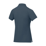 Damen-Poloshirt Piqué 200 g/m² Elevate Life farbe cyan-blau dritte Rückansicht