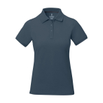 Damen-Poloshirt Piqué 200 g/m² Elevate Life farbe cyan-blau zweite Vorderansicht