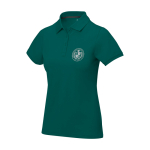 Damen-Poloshirt Piqué 200 g/m² Elevate Life farbe olivgrün Ansicht mit Siebdruck