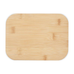 Glas-Lunchbox mit Bambusdeckel und Silikondichtung 1 L farbe cyan-blau zweite Vorderansicht