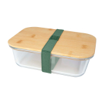Glas-Lunchbox mit Bambusdeckel und Silikondichtung 1 L farbe pastelgrün