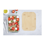 Glas-Lunchbox mit Bambusdeckel und Silikondichtung 1 L Lifestyle-Bild