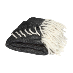 Extraweiche, warme Decke aus recyceltem Polyester 125 × 150 cm farbe schwarz zweite Ansicht
