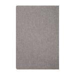 Nachhaltige Mappe mit Walnussholzverschluss A5, liniert farbe grau dritte Rückansicht