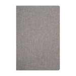 Nachhaltige Mappe mit Walnussholzverschluss A5, liniert farbe grau dritte Vorderansicht