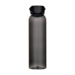 Flasche aus recyceltem Kunststoff mit Silikongriff 630 ml farbe schwarz zweite Vorderansicht
