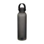 Flasche aus recyceltem Kunststoff mit Silikongriff 630 ml farbe schwarz