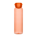 Flasche aus recyceltem Kunststoff mit Silikongriff 630 ml farbe orange zweite Vorderansicht