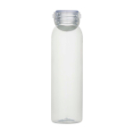 Flasche aus recyceltem Kunststoff mit Silikongriff 630 ml farbe transparent zweite Vorderansicht