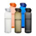 Flasche aus recyceltem Kunststoff mit Silikongriff 630 ml farbe köngisblau zweite Ansicht in verschiedenen Farben