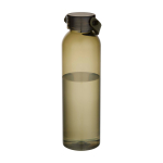 Flasche aus recyceltem Kunststoff mit Silikongriff 630 ml farbe dunkelgrün zweite Ansicht