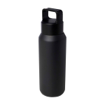 Edelstahlflasche recycelt für Sprudelgetränke 600 ml farbe schwarz